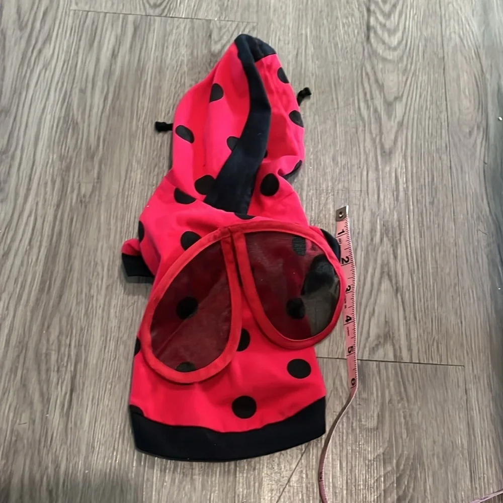 Doggy costume in red and blk size S no tag🐶❤️